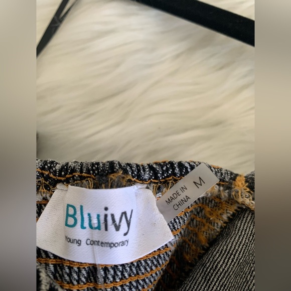 Bluivy NWT’S Black washed Denim Tank Top SZ: US M - Picture 2 of 7